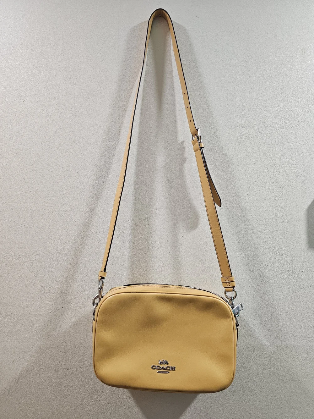 Coach Leather Crossbody Bag in Mustard